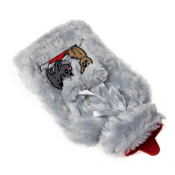 Biggdesign Dogs Gri Peluş Sıcak Su Torbası - Resim 7