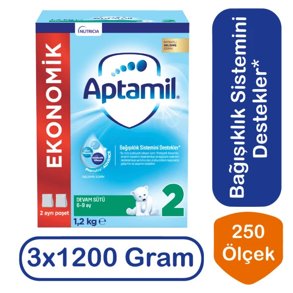 Aptamil Devam Sütü 2 Numara 1200 Gr 3 Lü Paket ürün görseli 1