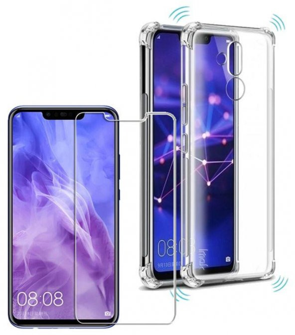 Huawei Mate 20 Lite Kılıf Kenar Korumalı Antişok Kılıf + Nano Cam ürün görseli 1