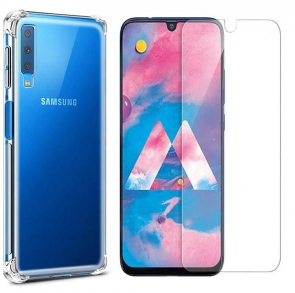 Samsung Galaxy A50 Kılıf Kenar Korumalı Antişok Silikon + Nano Cam ürün görseli 1