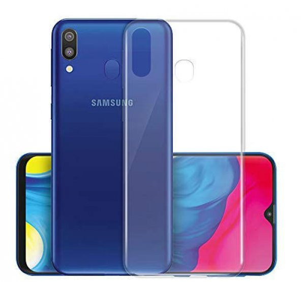 Samsung Galaxy M20 Zore İnce Şeffaf Esnek Silikon Kılıf ürün görseli 1