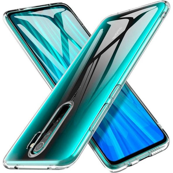 Xiaomi Redmi Note 8 Pro Kılıf Şeffaf Silikon Kılıf Kamera Korumalı ürün görseli 1
