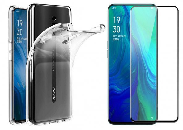 Oppo Reno Zore Silikon Kılıf Kamera Korumalı + 6D Full Nano Cam ürün görseli 1