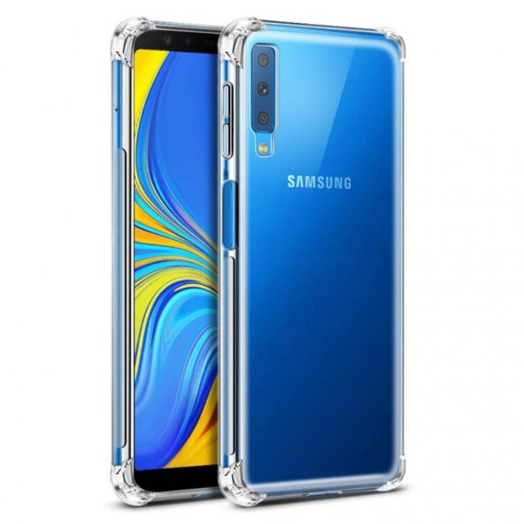 Samsung Galaxy A50 Kılıf Kenar Korumalı Şeffaf Antişok Silikon ürün görseli 1