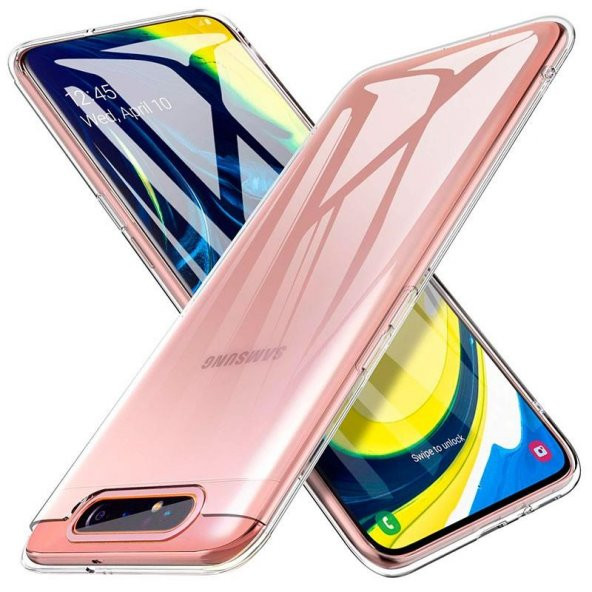 Samsung Galaxy A80 Kılıf Zore Süper Şeffaf Silikon Kılıf ürün görseli 1