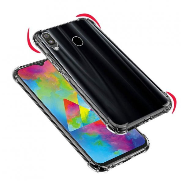 Samsung Galaxy A30 Kılıf Kenar Korumalı Şeffaf Antişok Silikon ürün görseli 1
