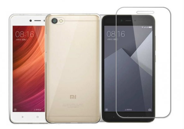 Xiaomi Redmi Note 5A (16GB) Silikon Kılıf + Nano Kırılmaz Cam ürün görseli 1