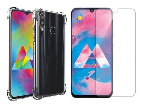 Samsung Galaxy A20 Kılıf Kenar Korumalı Antişok Silikon +Nano Cam ürün görseli 1