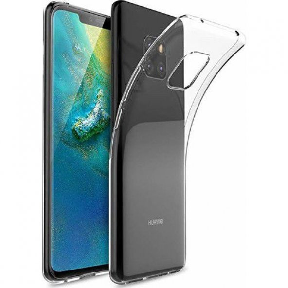 Huawei Mate 20 Pro Kılıf İnce Şeffaf Hayalet Silikon Kılıf ürün görseli 1