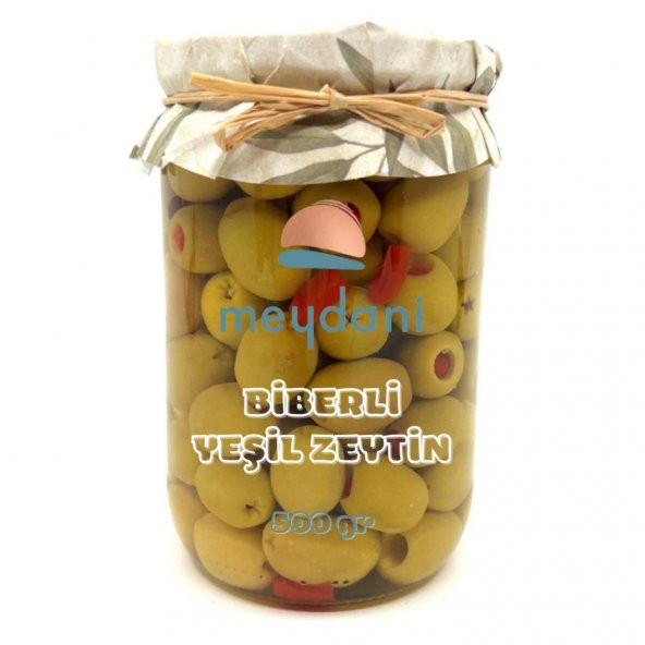 YEŞİL ZEYTİN BİBERLİ 500 GR ürün görseli 1