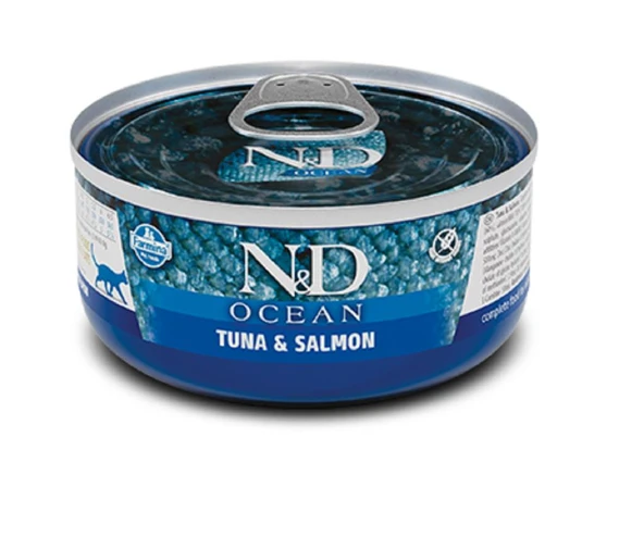 ND Ocean Ton Balıklı Somonlu Kedi Konservesi 70 gr ürün görseli 1