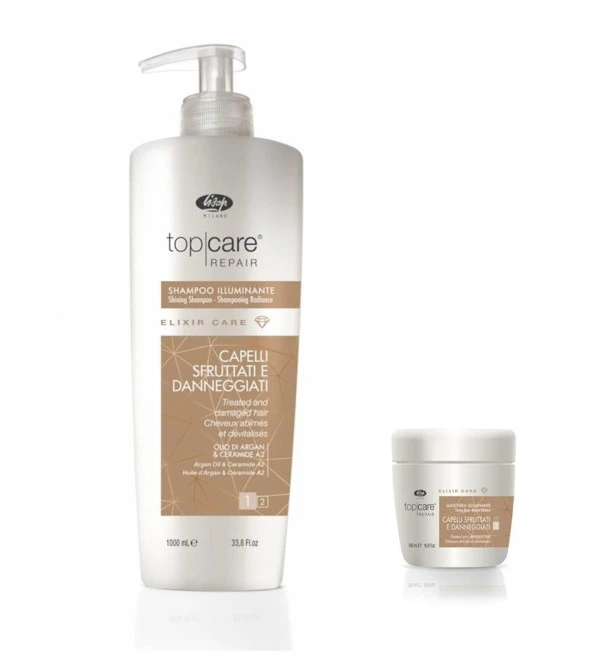 Lisap Top Care Elixir Care Yıpranmış Saçlar Için Şampuan 1000 ml +   Maske 500 ml ürün görseli 1