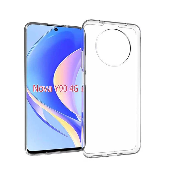 Huawei Nova Y90 Kılıf Şeffaf İnce ve Esnek Süper Silikon Kılıf ürün görseli 1