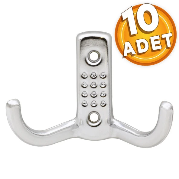 Noktalı Askı Portmanto Vestiyer Duvar Dolap Elbise Askısı Mobilya Askılığı Metal Askı (10 ADET) ürün görseli 1