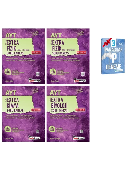 AYT Extra Fizik 1-2 Kitap Kimya ve Biyoloji Soru Bankası ürün görseli 1