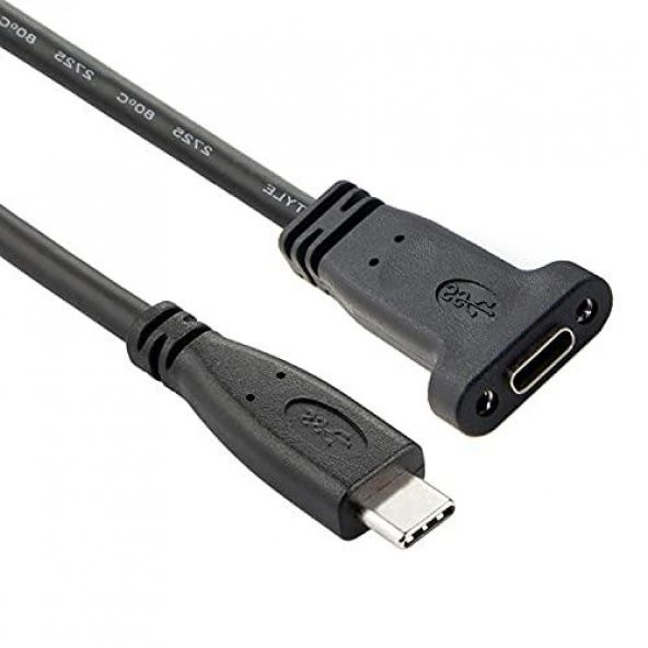 USB 3.1 Type-C Panel Tipi Uzatma Kablosu - 0.50 Metre ürün görseli 1