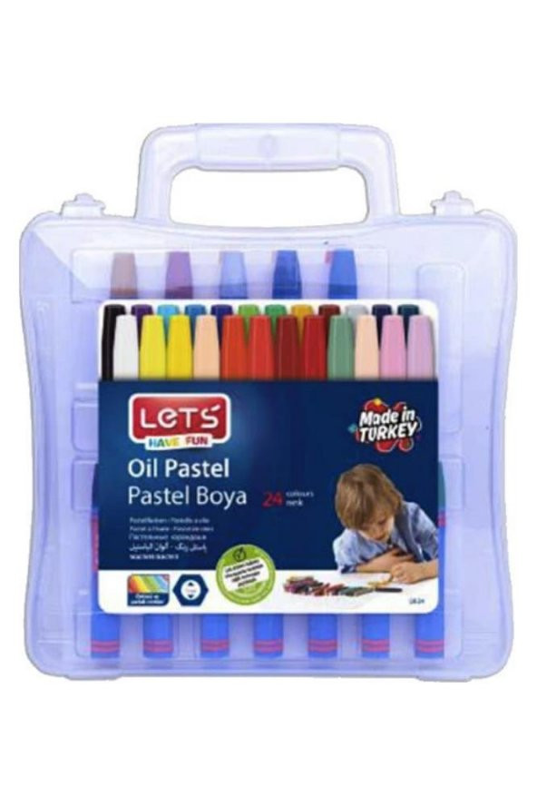 Pastel Boya Plastik Çantalı 24Lü 1 Paket Lets Pastel Boya Plastik Çantalı 24 Lü 1 Adet ürün görseli 1