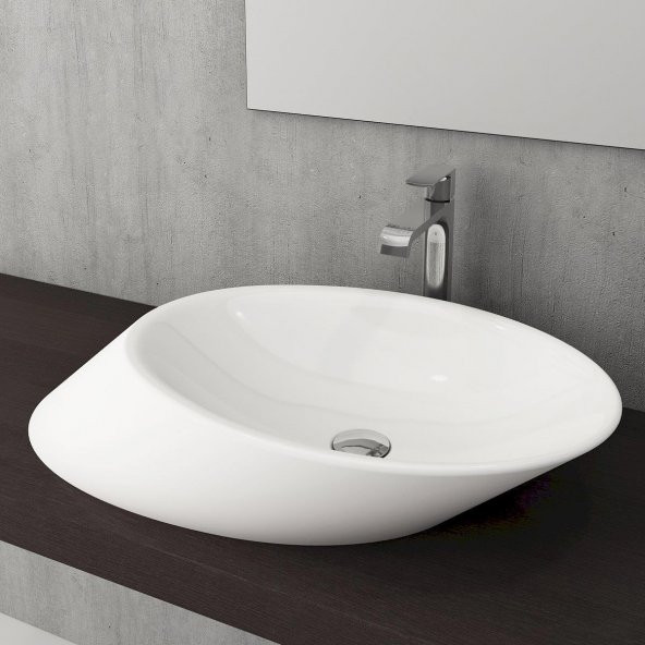 Bocchi Vessel Yatay Çanak Lavabo 72 cm Beyaz 1013-001-0125 ürün görseli 1
