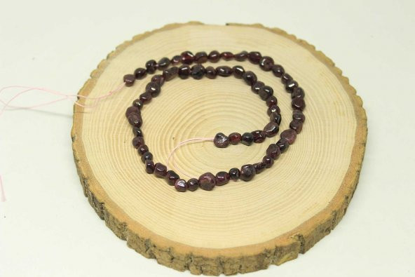 Lal (Granat) (Garnet) Taşı Doğal Dizi (25405) ürün görseli 1