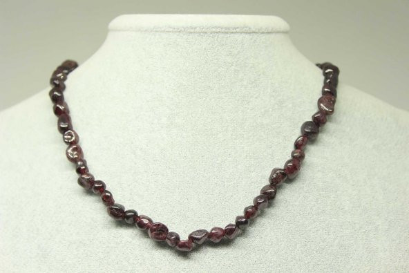 Lal (Granat) (Garnet) Taşı Doğal Parçalar Kolye (Klipsli) (25407) ürün görseli 1