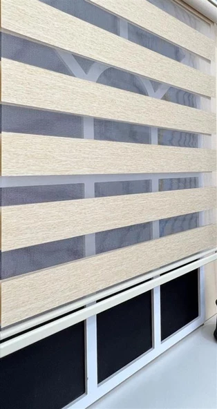 StorBurada Zebra Stor Perde Sütlü Kahve STB 400V03-D  Kahverengi 200 x 200 ürün görseli 1