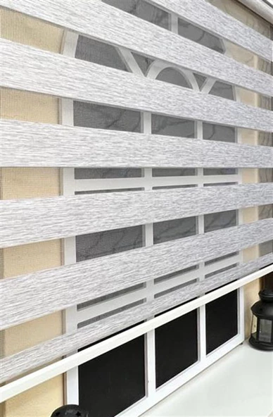 StorBurada Zebra Stor Perde Gri STB 400V04-D  Gri 140 x 260 ürün görseli 1