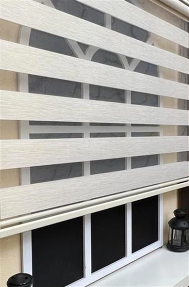 StorBurada Zebra Stor Perde Krem STB 400V12-D  Ekru 170 x 260 ürün görseli 1