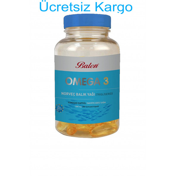 Balen Omega 3 Norveç Balık Yağı 1380 Mg 200 Kapsül Trigliserid Form 1 Adet ürün görseli 1
