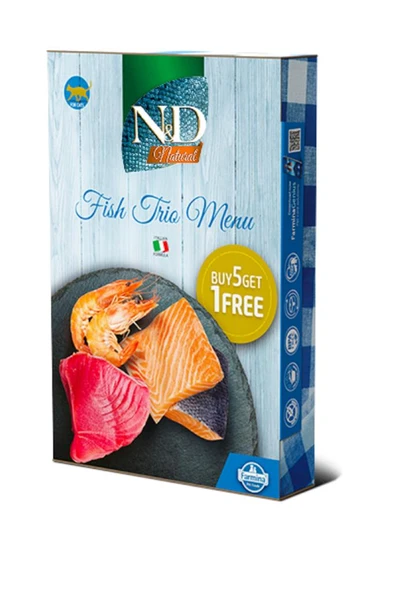 ND Fish Trio Menu Tuna Somon ve Karides Kedi Konservesi 6x70 gr ürün görseli 1