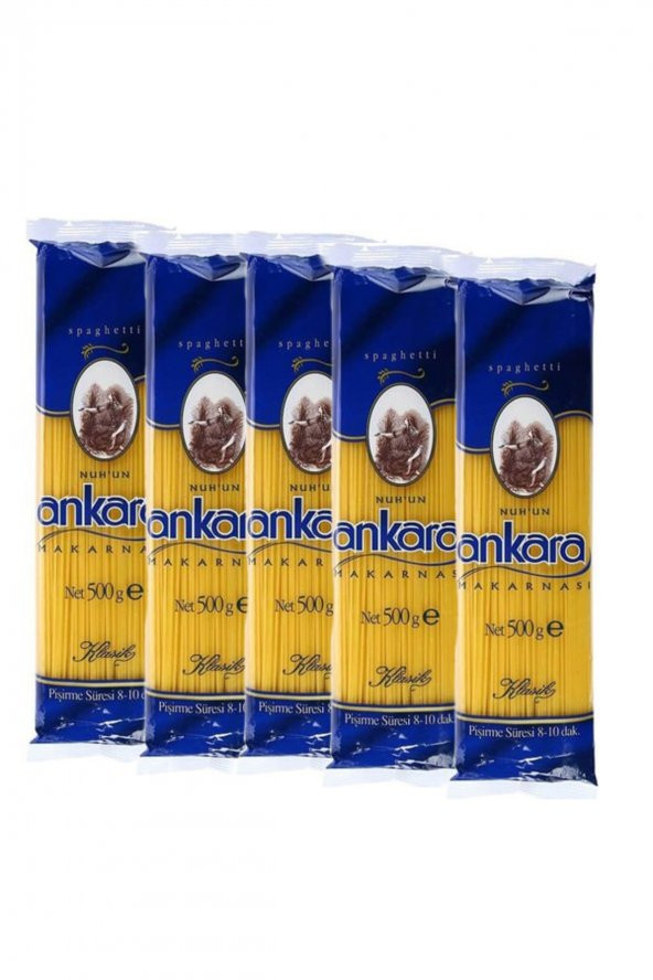 Ankara Spagetti Makarna 500gr X 5 Adet ürün görseli 1