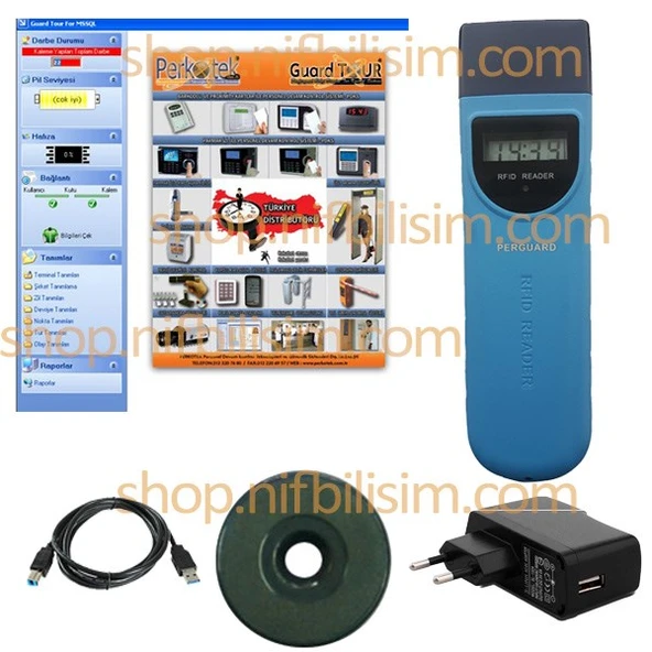 Perguard LCD Güvenlik Devriye Tur Kontrol Seti - Bekçi Tur Kontrol ürün görseli 1