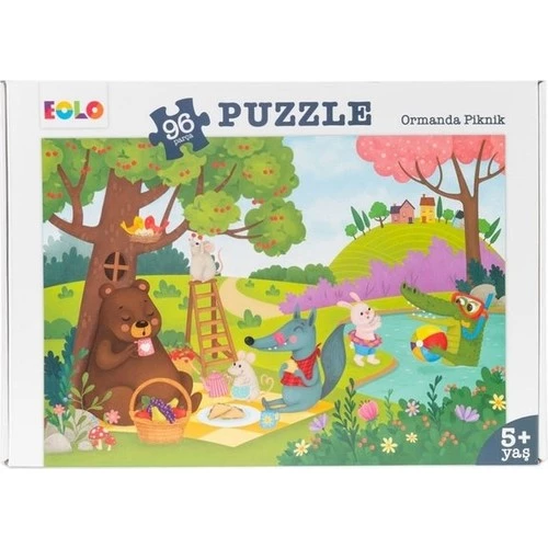 Eolo 96 Parça Puzzle Ormanda Piknik 5+ ürün görseli 1