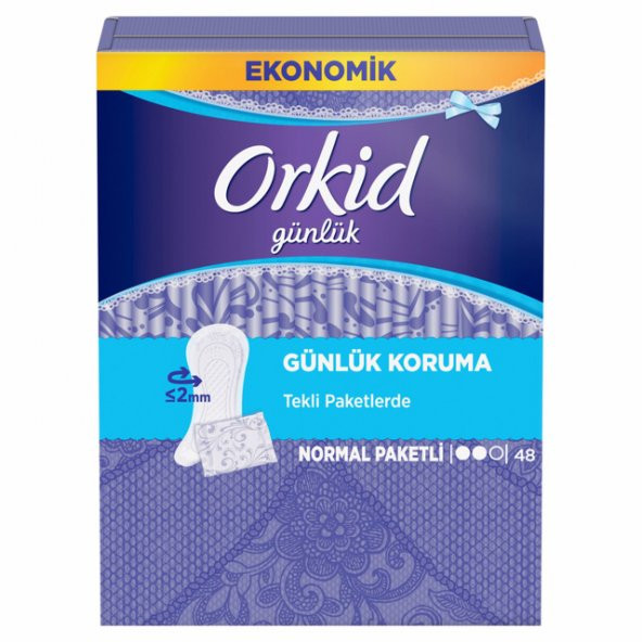 Orkid Günlük Ped Trio Normal Tekli Ekonomik Paket 48 Adet ürün görseli 1