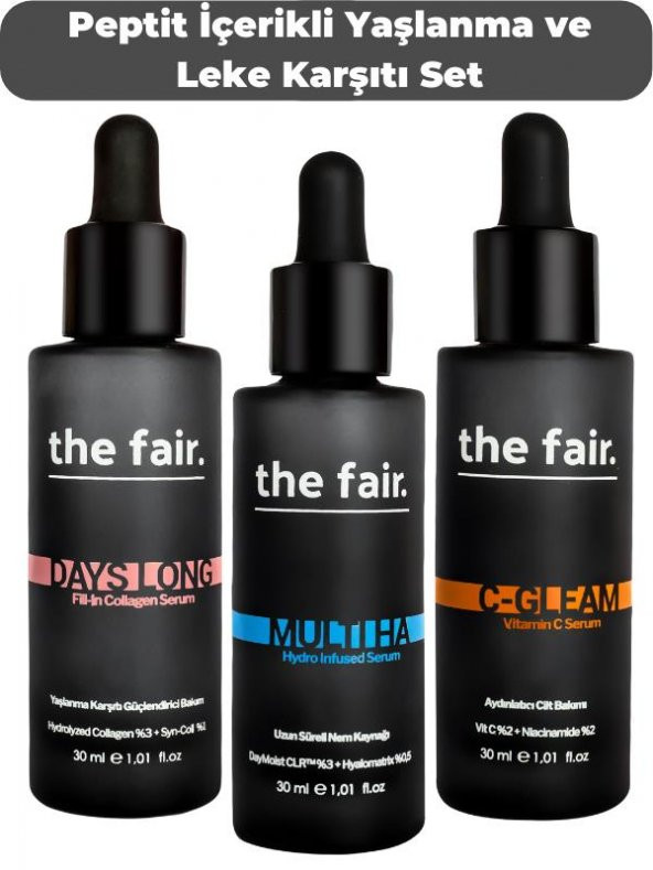 the fair. Days Long Kolajen Yüz Serumu +Hiyalüronik Asit Yüz Serumu+ C Vitamini Parlaklık ve Ton Eşitliği Serumu ürün görseli 1