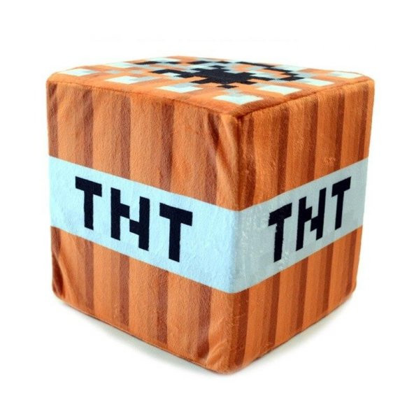 Minecraft TNT Dekoratif Küp Yastık Minder Peluş Oyuncak 10CM ürün görseli 1