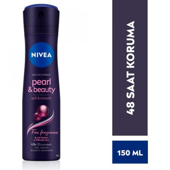 NIVEA Kadın Sprey Deodorant Pearl&Beauty Fine Fragrance,48 Saat Anti-perspirant Koruma 150ml ürün görseli 1