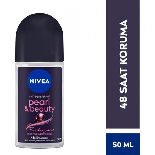 NIVEA Kadın Roll On Deodorant Pearl&Beauty Fine Fragrance,48 Saat Anti-perspirant Koruma 50ml ürün görseli 1