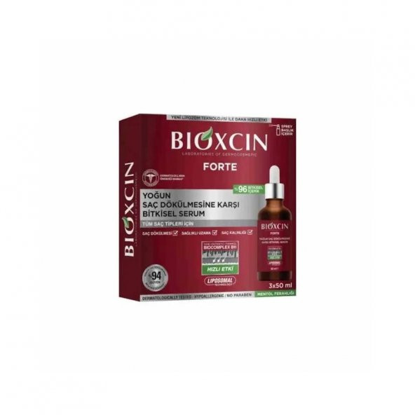 Forte Yoğun Saç Dökülmesine Karşı 3'lü Bitkisel Saç Serumu 3 x 50 ml ürün görseli 1