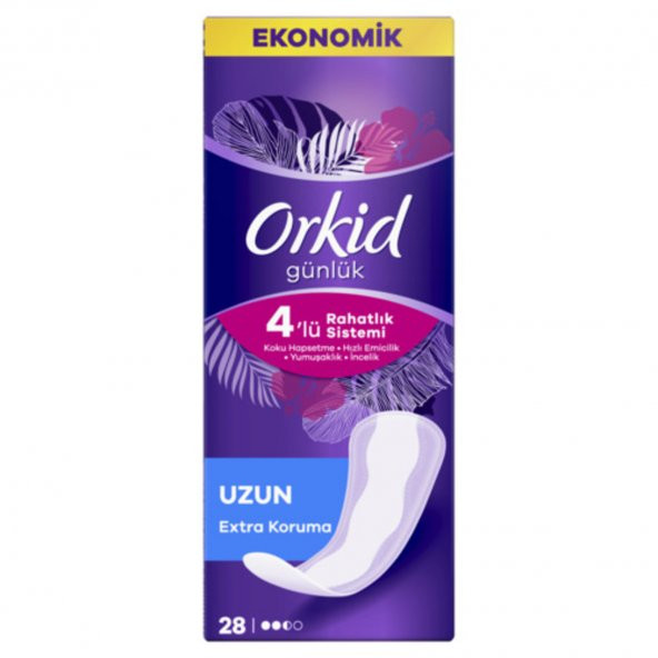 Orkid Günlük Ped Exstra Koruma Uzun Ekonomik Paket 28x3 84 Adet ürün görseli 1