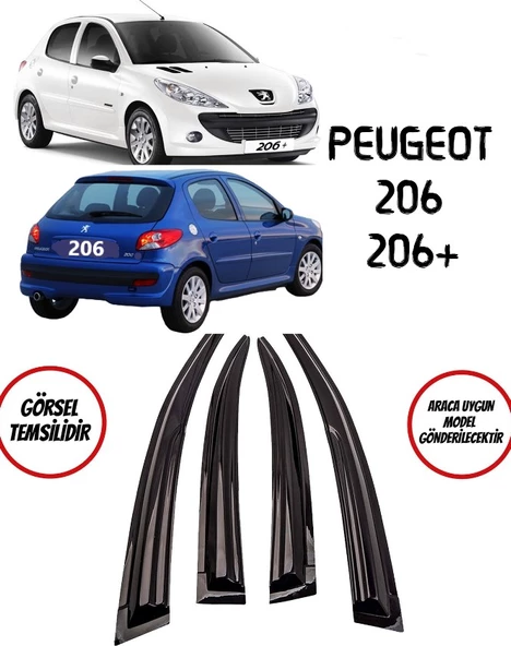 Peugeot 206+ Cam Rüzgarlığı 4lü ürün görseli 1