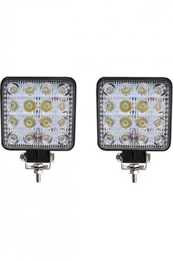 Off Road Sis Farı - Lamba 16 Led Kare Çalışma Lambası 2 Adet ürün görseli 1