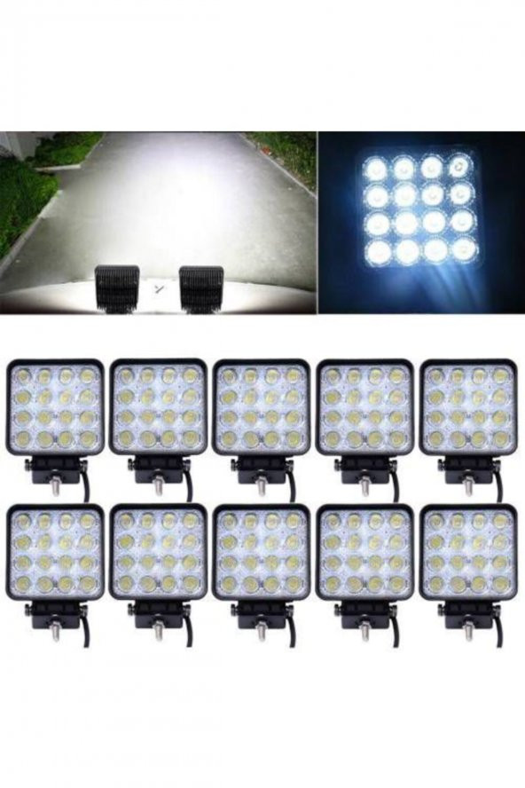 10 Adet 16 Led Off Road Sis Fari Sis Lambasi Çalisma Lambasi Projektör ürün görseli 1