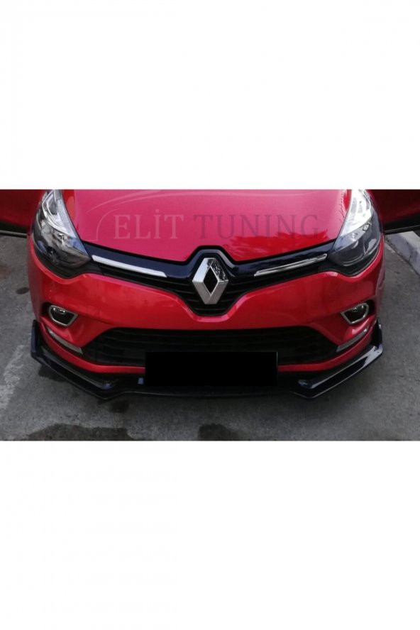 Clio 4 Ön Ek Lip 3 Parça Parlak Siyah Voltex Tam Uyumlu ürün görseli 1