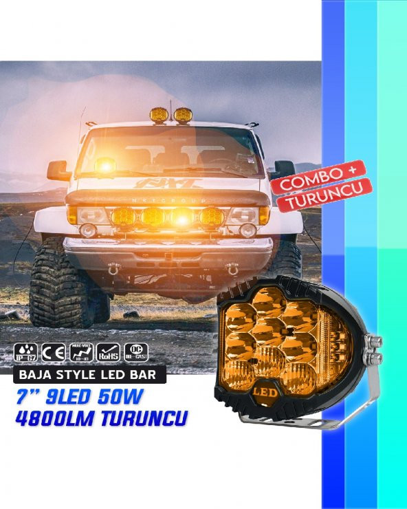 POINT MARKETING 7" Baja Style Shooter Offroad Projektör Led Lamba ürün görseli 1