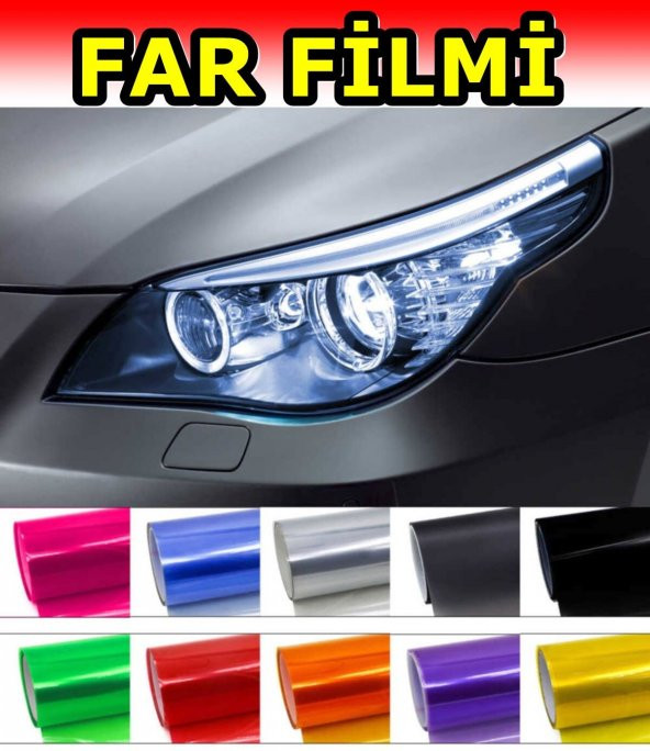 POINT MARKETING Sarı Far Stop Filmi Folyosu Kaplama Şeffaf Dayanıklı Kaliteli 1 Metre ürün görseli 1