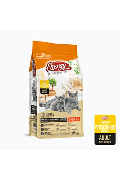 Energy Tavuklu Yetişkin Kedi Maması 15 Kg ürün görseli 1