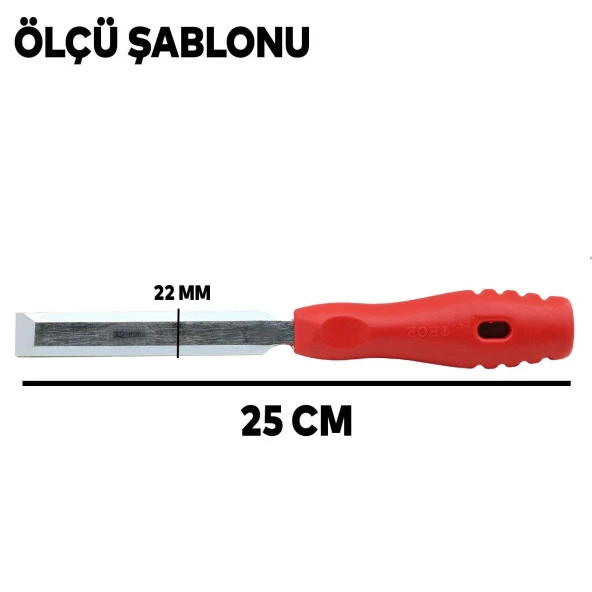 İskarpela Düz Ahşap Oyma 22 mm - Resim 3