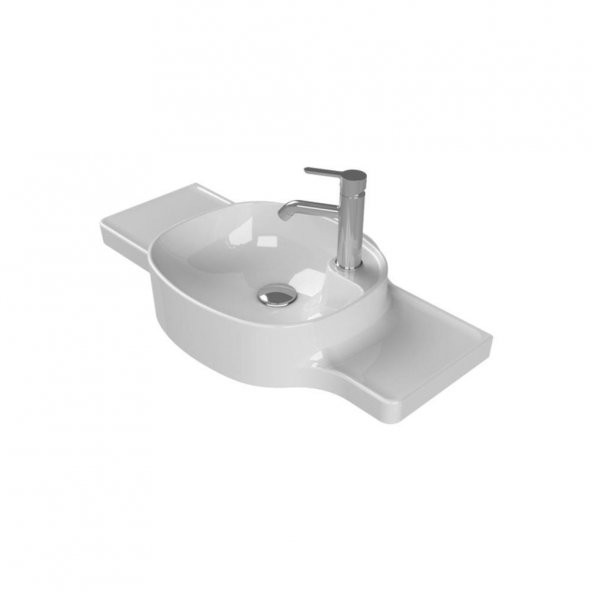 Turkuaz Cerastyle Harmony Etajerli Lavabo 80x37,5 cm ürün görseli 1