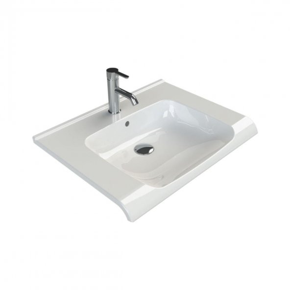 Turkuaz Cerastyle Anova Etajer Uyumlu Lavabo 65 50 cm ürün görseli 1