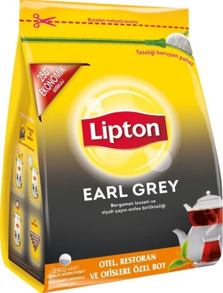 Lipton Earl Grey 3.2 gr 250li Demlik Poşet Çay ürün görseli 1